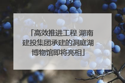高效推进工程 湖南建投集团承建的洞庭湖博物馆即将亮相