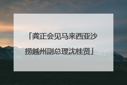 龚正会见马来西亚沙捞越州副总理沈桂贤