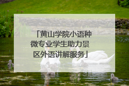 黄山学院小语种微专业学生助力景区外语讲解服务