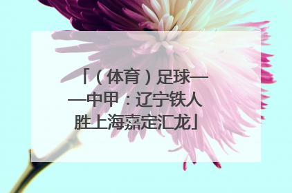 （体育）足球——中甲：辽宁铁人胜上海嘉定汇龙