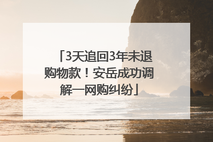 3天追回3年未退购物款！安岳成功调解一网购纠纷