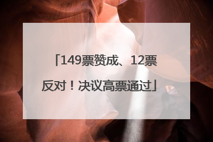 149票赞成、12票反对！决议高票通过