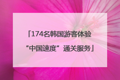 174名韩国游客体验“中国速度”通关服务