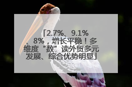 2.7%、9.1%、8%，增长平稳！多维度“数”读外贸多元发展、综合优势明显