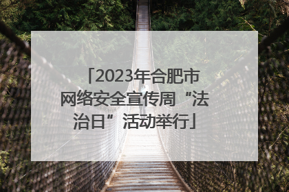 2023年合肥市网络安全宣传周“法治日”活动举行