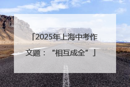 2025年上海中考作文题：“相互成全”