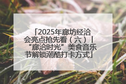 2025年廊坊经洽会亮点抢先看（六）丨“廊洽时光”美食音乐节解锁潮酷打卡方式