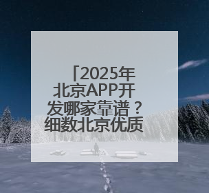 2025年北京APP开发哪家靠谱？细数北京优质专业的APP开发公司