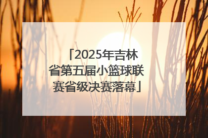 2025年吉林省第五届小篮球联赛省级决赛落幕