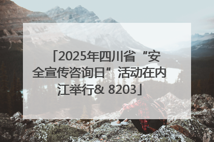 2025年四川省“安全宣传咨询日”活动在内江举行& 8203