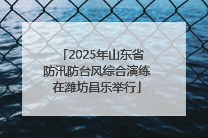 2025年山东省防汛防台风综合演练在潍坊昌乐举行