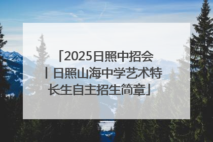 2025日照中招会丨日照山海中学艺术特长生自主招生简章