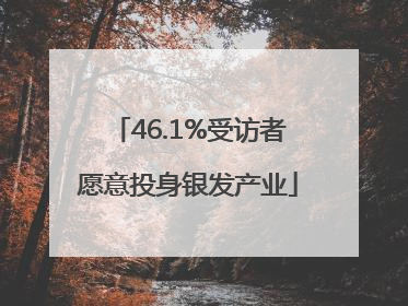 46.1%受访者愿意投身银发产业
