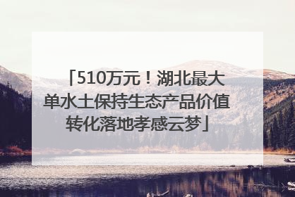 510万元！湖北最大单水土保持生态产品价值转化落地孝感云梦