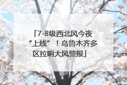 7-8级西北风今夜“上线”！乌鲁木齐多区拉响大风警报