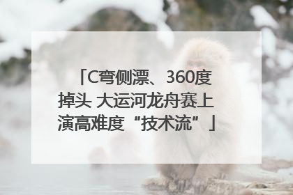 C弯侧漂、360度掉头 大运河龙舟赛上演高难度“技术流”