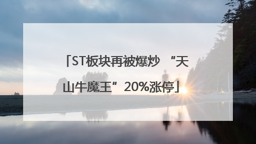 ST板块再被爆炒 “天山牛魔王”20%涨停